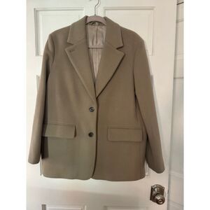 &Other Stories Beige/Brown Oversized Blazer, size 8